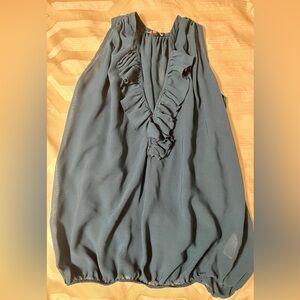 EUC JACOB Sleeveless Top, Cobalt color, Front rouched detail, SZ XS